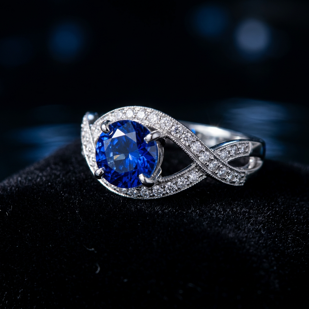 Blue Sapphire Solitaire
