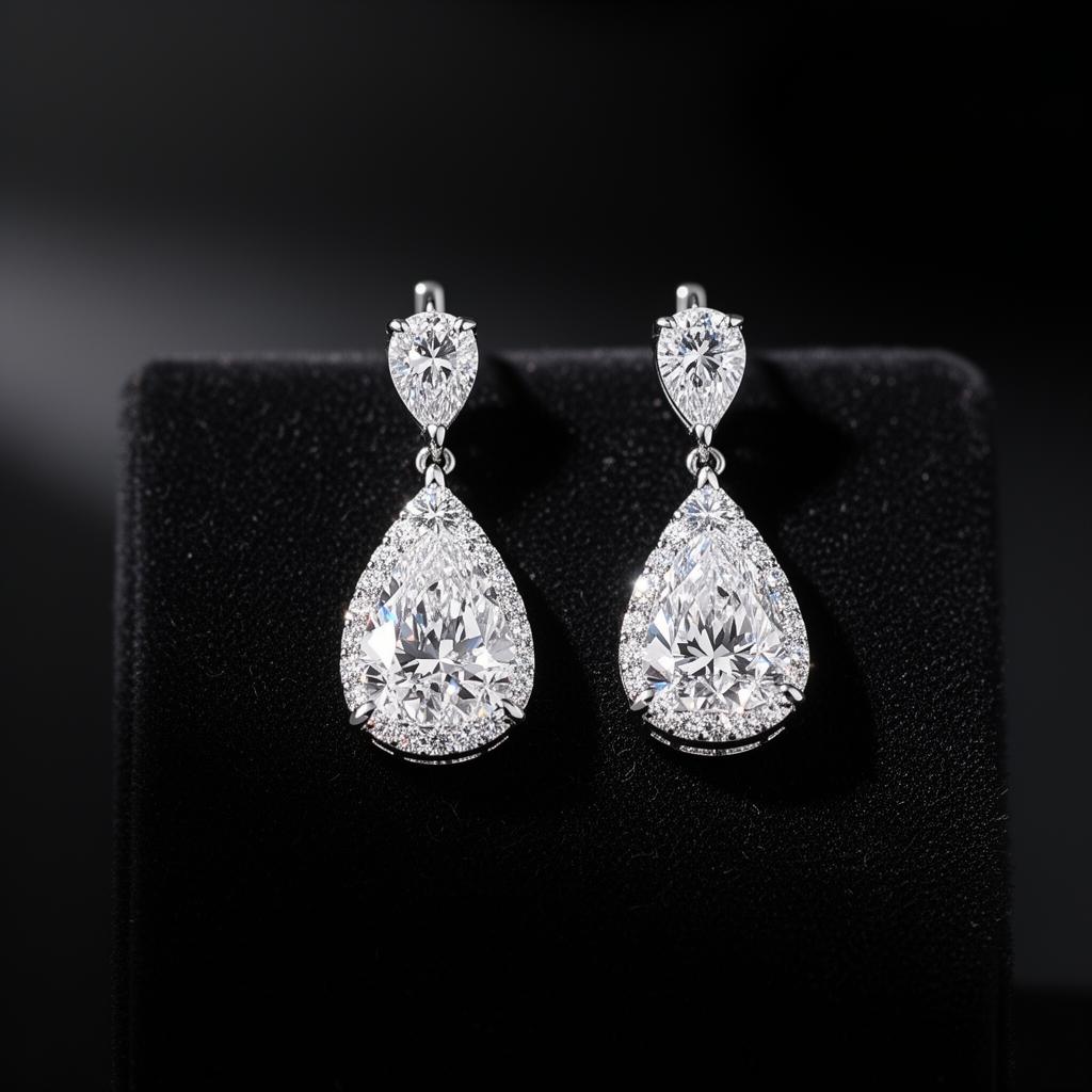Designer diamond studs and handcrafted chandelier drop earrings in the Central Valley
