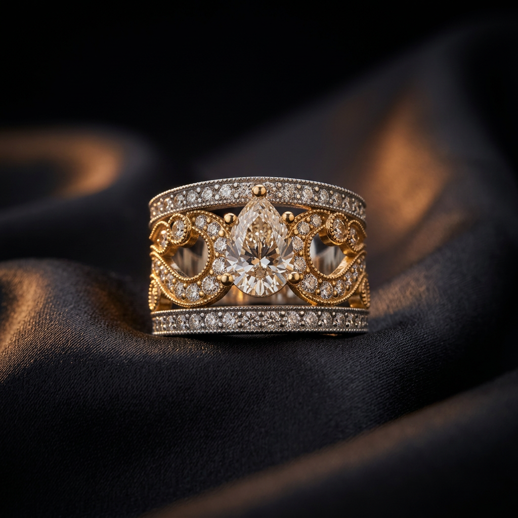 Filigree Diamond Ring