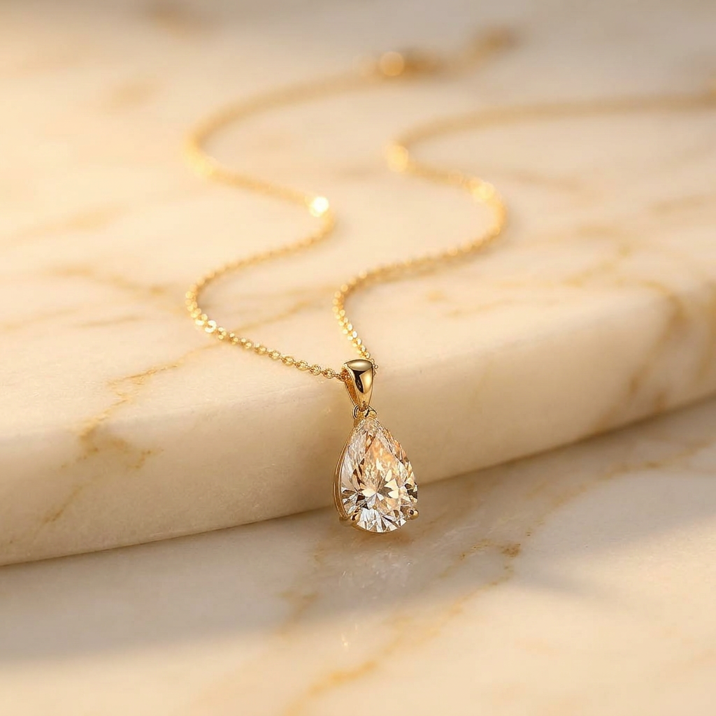 Pear Diamond Pendant