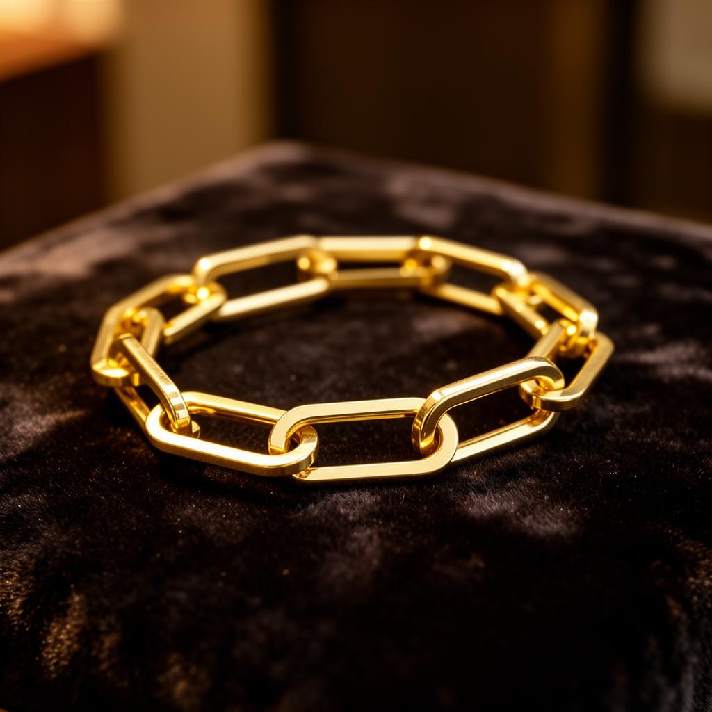 Paperclip Gold Bracelet