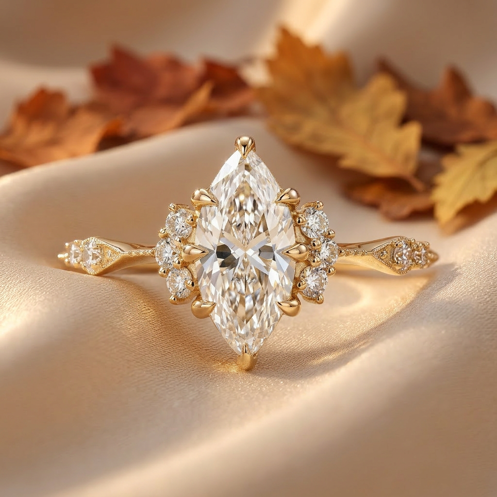Marquise Diamond Cluster