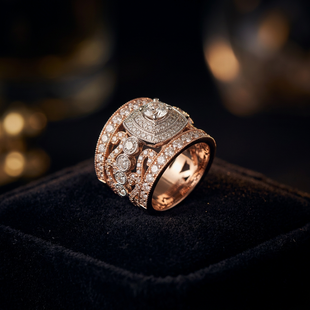 Rose Gold Diamond Band